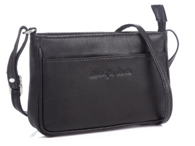 Mała skórzana torebka wieczorowa czarna Jennifer Jones