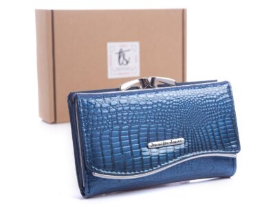 Niebieski portfel damski Jennifer Jones 5245 z pudełkiem