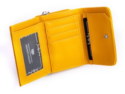Mały portfel damski ze skóry ekologicznej żółty Jennifer Jones - obrazek 4