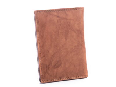 Skórzane beżowe etui na dokumenty i dowód rejestracyjny Money Maker - obrazek 2