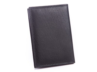 Skórzane czarne etui na dokumenty i dowód rejestracyjny Money Maker - obrazek 2