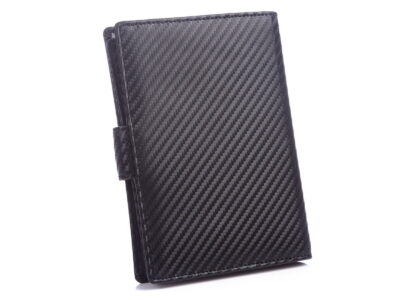 Duże etui męskie na karty i dokumenty czarny Carbon RFID J Jones - obrazek 3