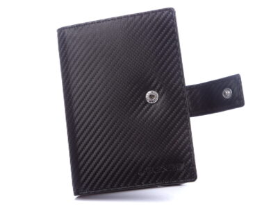 Duże etui męskie na karty i dokumenty czarny Carbon RFID J Jones - obrazek 4