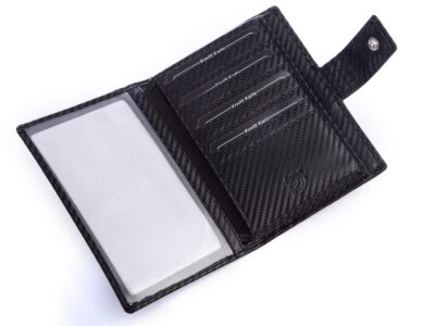 Duże etui męskie na karty i dokumenty czarny Carbon RFID J Jones - obrazek 6