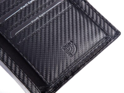 Duże etui męskie na karty i dokumenty czarny Carbon RFID J Jones - obrazek 7