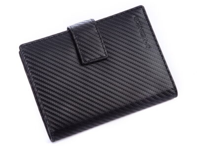Duże etui męskie na karty i dokumenty czarny Carbon RFID J Jones - obrazek 9