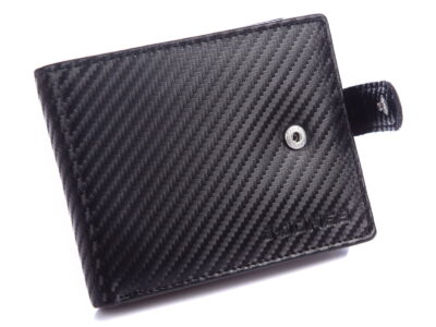 Portfel męski z zapięciem czarny carbon J Jones RFID - obrazek 4