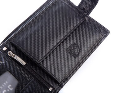 Portfel męski z zapięciem czarny carbon J Jones RFID - obrazek 6