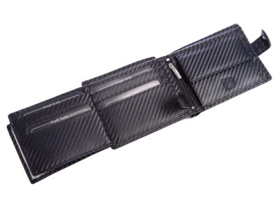 Portfel męski z zapięciem czarny carbon J Jones RFID - obrazek 9