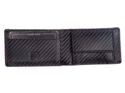 Kieszonkowy portfel męski czarny skórzany carbon RFID J Jones - obrazek 6