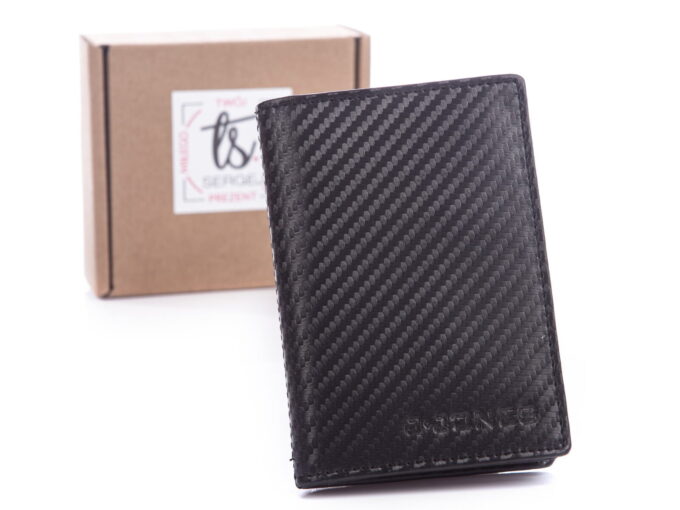 Etui na karty i dokumenty skórzane carbon J Jones RFID