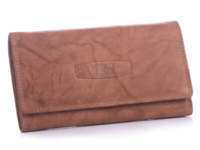 Skórzany portfel damski beżowy Money Maker RFID - obrazek 2