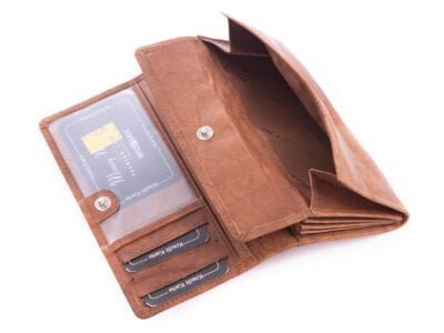 Skórzany portfel damski beżowy Money Maker RFID - obrazek 3