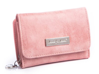 Mały portfel damski ze skóry ekologicznej różowy Jennifer Jones - obrazek 2