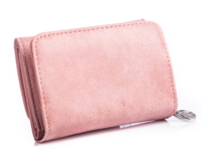 Mały portfel damski ze skóry ekologicznej różowy Jennifer Jones - obrazek 3