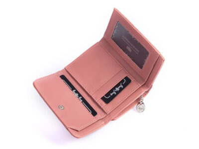 Mały portfel damski ze skóry ekologicznej różowy Jennifer Jones - obrazek 6