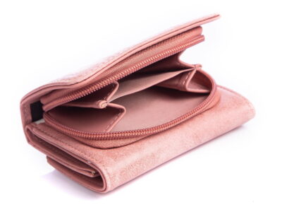 Mały portfel damski ze skóry ekologicznej różowy Jennifer Jones - obrazek 7