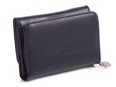Mały portfel damski ze skóry ekologicznej czarny Jennifer Jones - obrazek 3