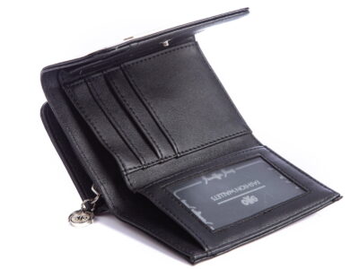 Mały portfel damski ze skóry ekologicznej czarny Jennifer Jones - obrazek 5