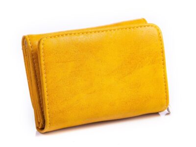 Mały portfel damski ze skóry ekologicznej żółty Jennifer Jones - obrazek 3