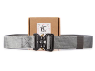 Taktyczny pasek męski do spodni szary SERGEJ - obrazek 2