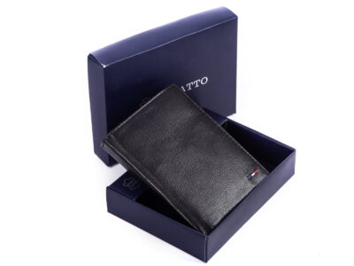 ZAGATTO Czarny skórzany portfel męski RFID - obrazek 2