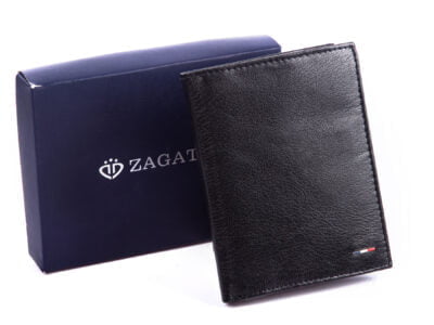 Czarny portfel męski Zagatto na promocja RFID