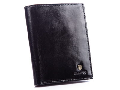 Czarny błyszczący portfel męski ZAGATTO