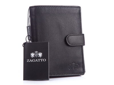 Portfel czarny Zagatto skórzany ZG-N4L-F2