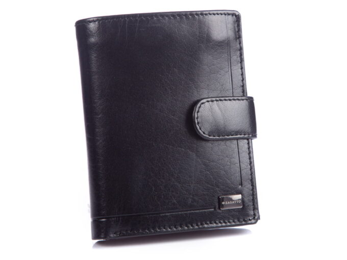Męski portfel skórzany z rozkładaną kieszenią na bilon ZAGATTO