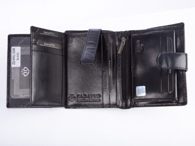 Skórzany portfel męski pionowy RFID ZAGATTO z zapięciem - obrazek 5