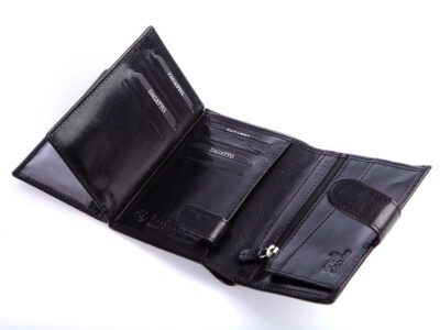 Portfel męski skórzany ZAGATTO elegancki RFID czarny - obrazek 6