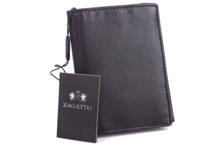 Czarny skórzany portfel ZAGATTO ZG-N4-F3