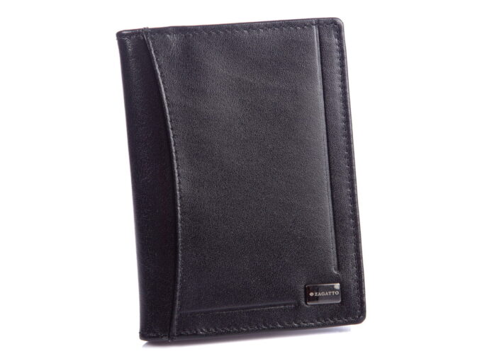 Czarne skórzane etui ZAGATTO RFID ZG-026-BAR