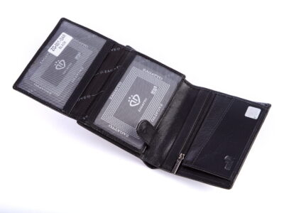 Skórzany elegancki czarny portfel męski Zagatto RFID - obrazek 4