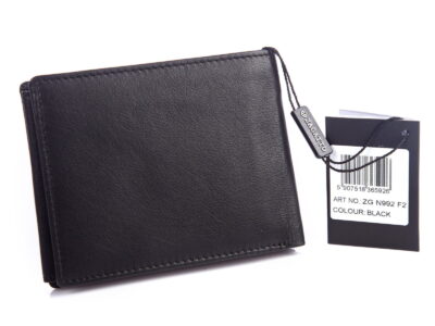 Portfel męski skórzany ZAGATTO czarny poziomy - obrazek 2