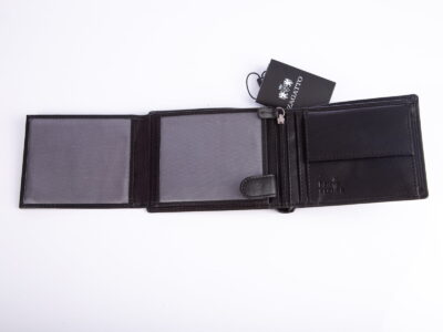 Portfel męski skórzany ZAGATTO czarny poziomy - obrazek 4