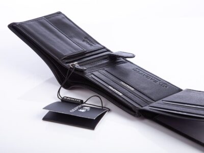 Portfel męski skórzany ZAGATTO czarny poziomy - obrazek 6