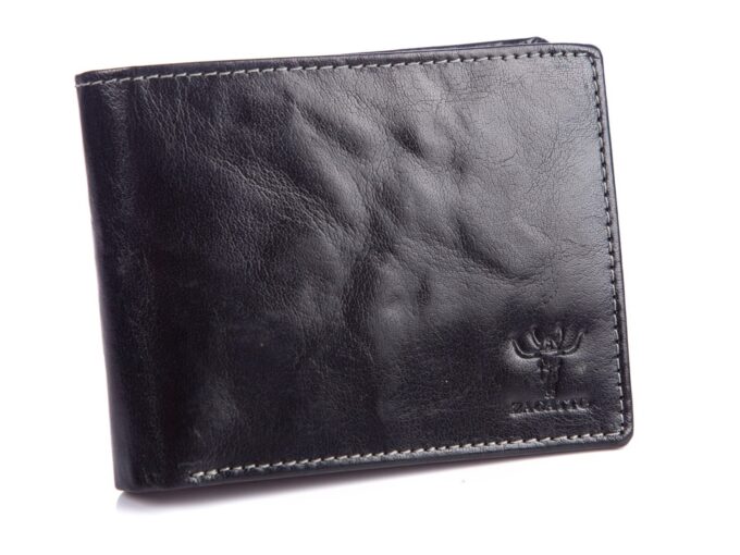 Czarny skórzany portfel bikerski ZAGATTO N992-BC-ZG