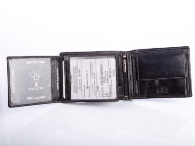 Portfel męski z gniecionej skóry naturalnej ZAGATTO RFID - obrazek 4