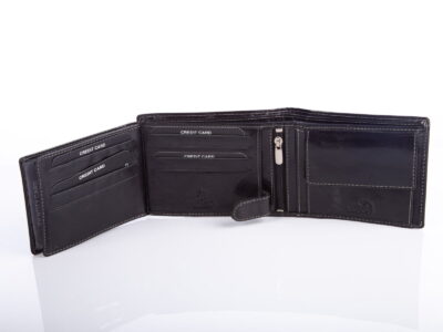 Portfel męski z gniecionej skóry naturalnej ZAGATTO RFID - obrazek 5