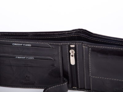 Portfel męski z gniecionej skóry naturalnej ZAGATTO RFID - obrazek 6