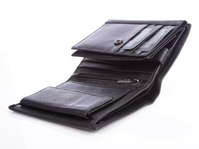 Czarny portfel męski z niebieskim paseczkiem ZAGATTO RFID - obrazek 6