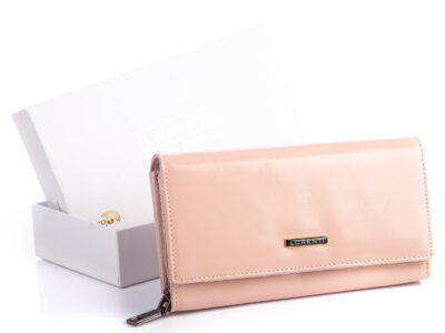 Łososiowo różowy portfel damski Lorenti 76111-NIC-RFID