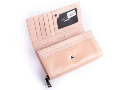 Lorenti łososiowo różowy portfel damski skórzany - obrazek 3