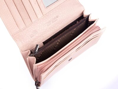Lorenti łososiowo różowy portfel damski skórzany - obrazek 4