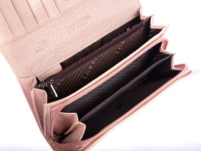 Lorenti łososiowo różowy portfel damski skórzany - obrazek 5