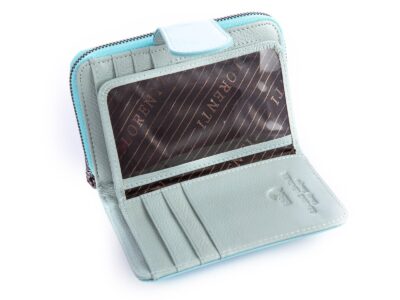 Błękitny portfel damski średni LORENTI RFID - obrazek 3