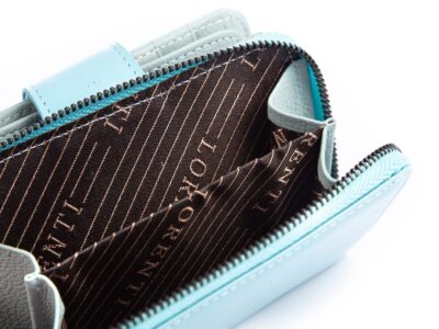 Błękitny portfel damski średni LORENTI RFID - obrazek 5
