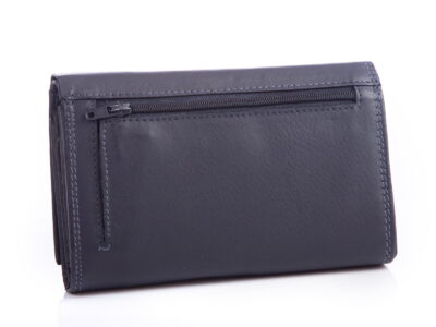 Money Maker Duży portfel damski skórzany granatowy RFID - obrazek 2